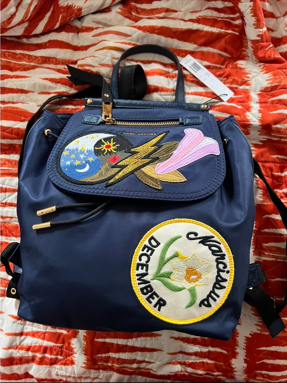 Marc Jacobs Patchwork Nylon Drawstring Backpack - Picture 3 of 7